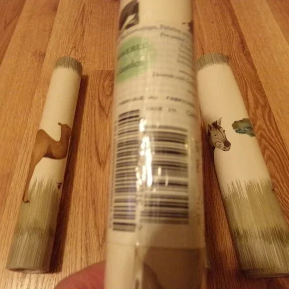 African Safari Animals Tiger Elephant Giraffe Green Grass Cream Wallpaper Border - Picture 5 of 15